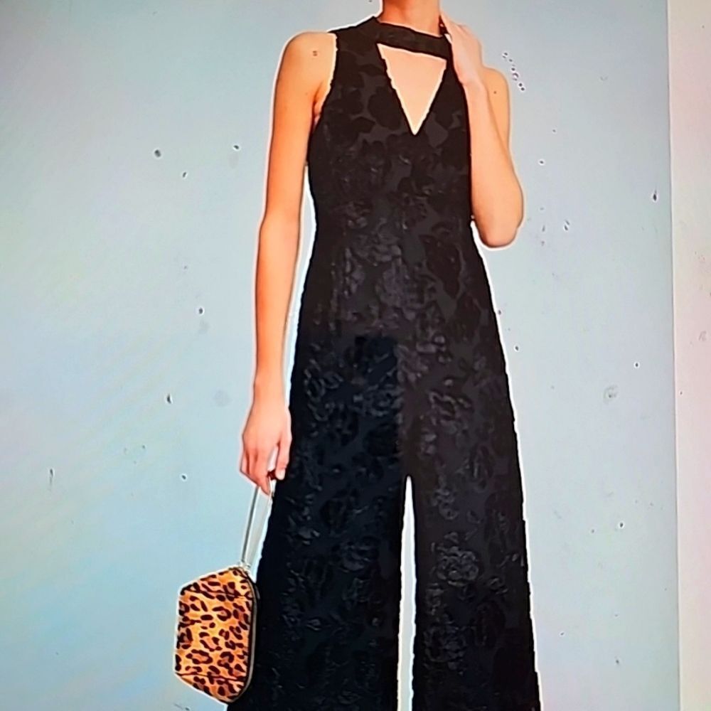 Anthropologie Maeve Laurette Velvet Jumpsuit size 4